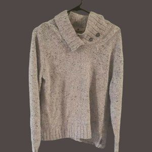 Vintage Woolrich Shawl‎ Collar Sweater – Medium – Gray/Cream Wool Blend